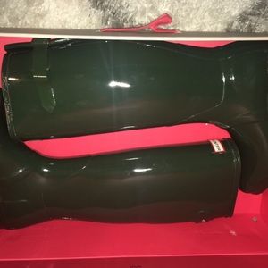 HUNTER olive green boots